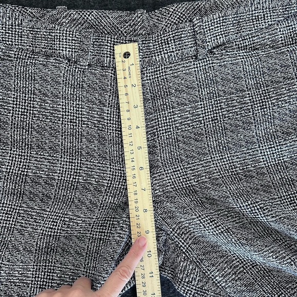 Worthington Ladies 12P Grey Black White Tweed Wide-leg Career Pants Belt Loops - Picture 12 of 14